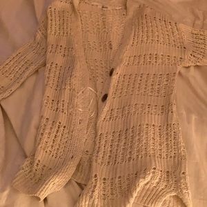 White cardigan